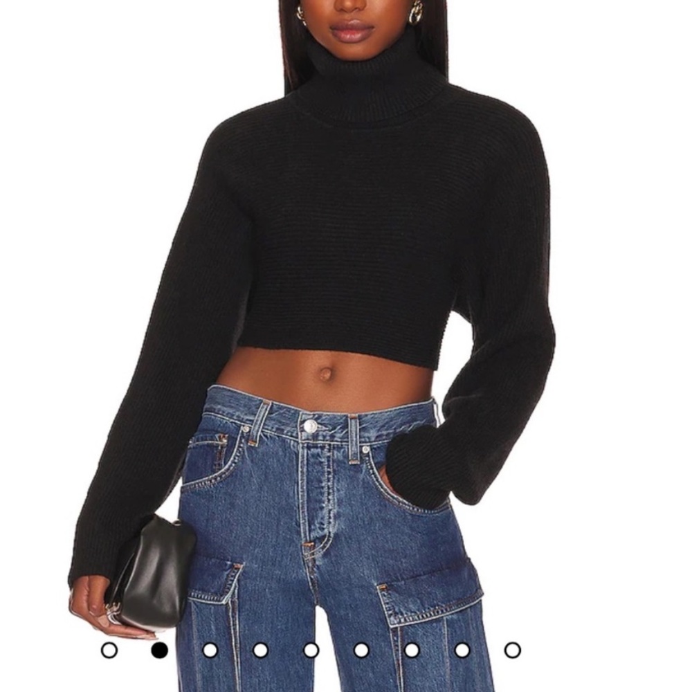 Camila Coelho Black Yvette Sweater Size XS